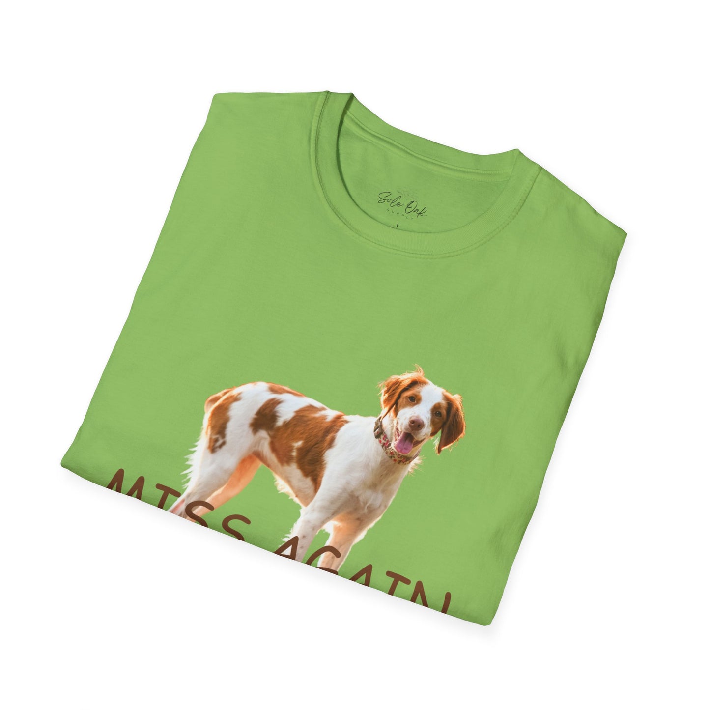 Dog Quote Unisex T-Shirt 'Miss Again I Dare You' American Brittany