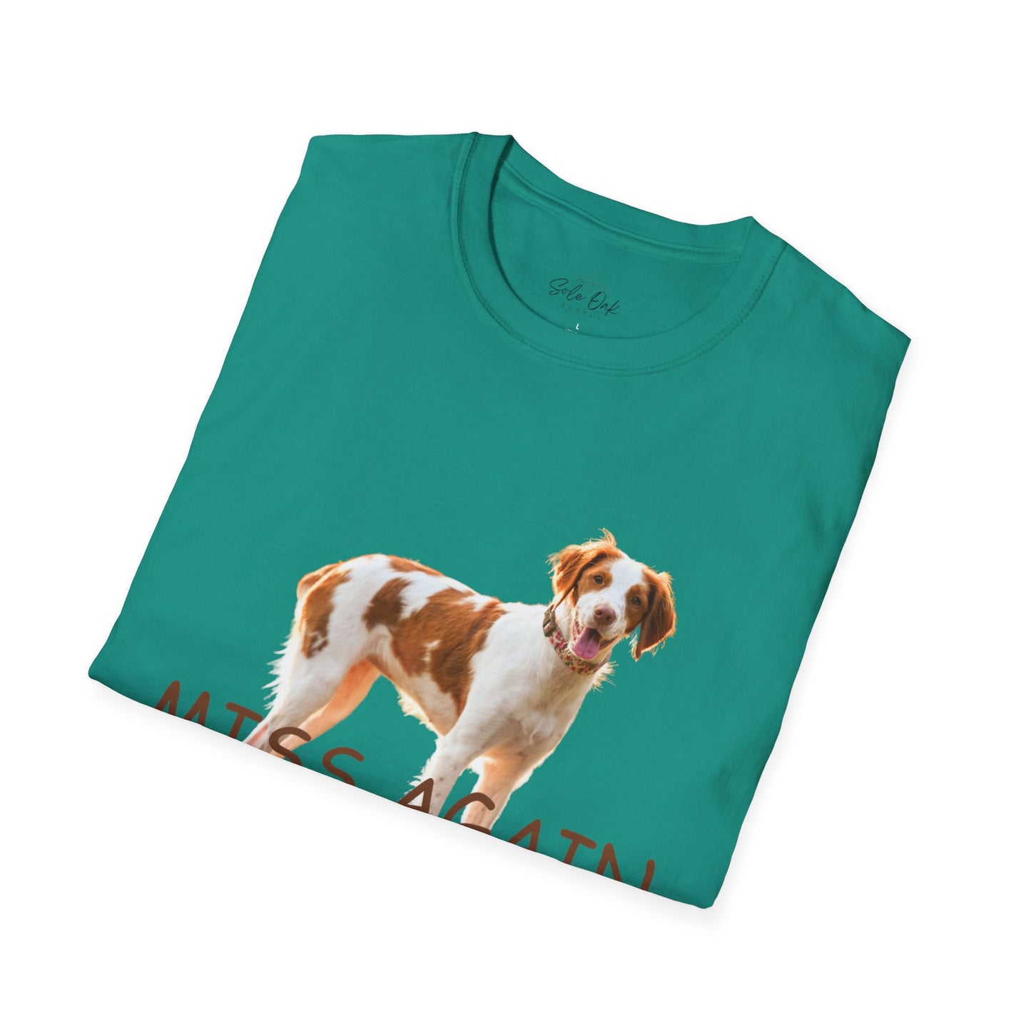 Dog Quote Unisex T-Shirt 'Miss Again I Dare You' American Brittany