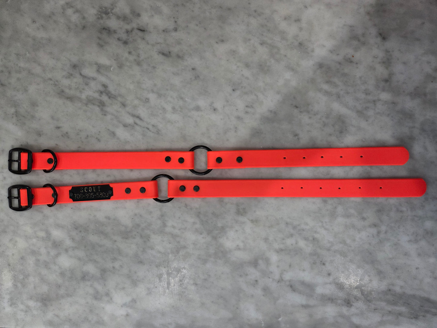 1" Biothane Super Heavy Collar with Center Ring