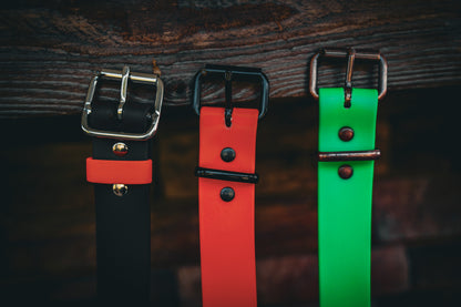 Sportsman Biothane belt — black hardware option