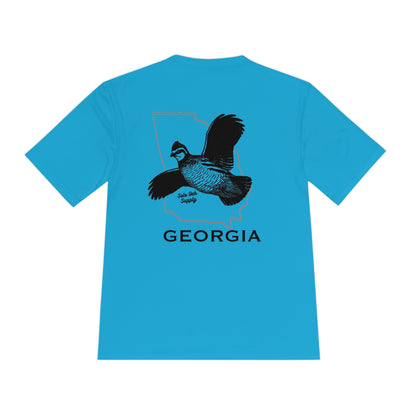 Georgia Quail Performance T-Shirt — Moisture-Wicking Polyester