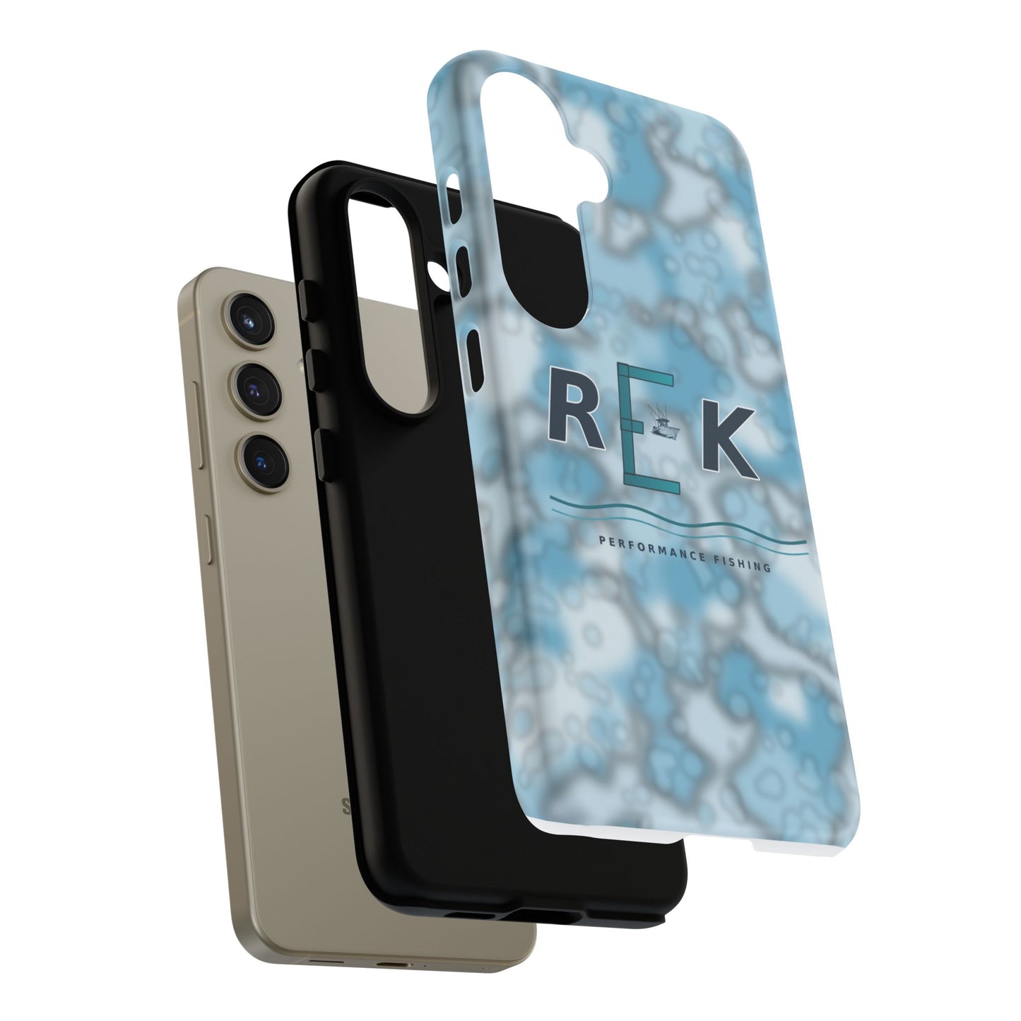 REK Blue Marble Camo Phone Case – Tough Protective iPhone & Samsung Cover