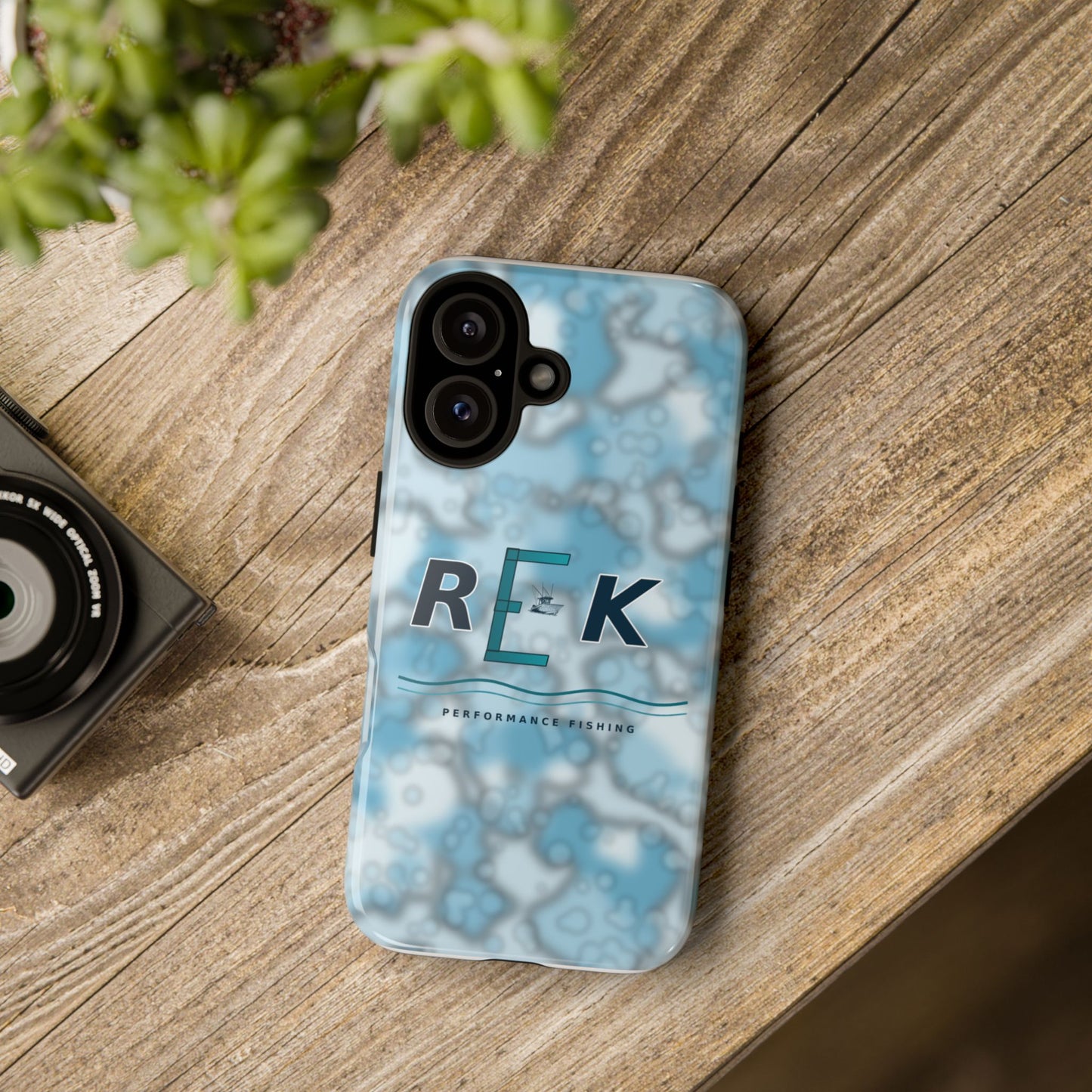 REK Blue Marble Camo Phone Case – Tough Protective iPhone & Samsung Cover