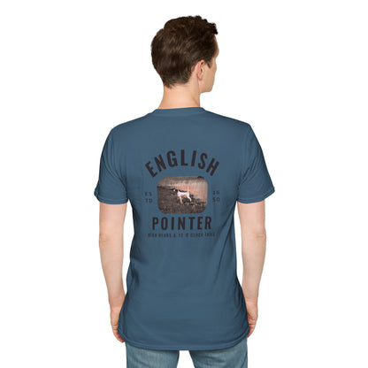 Vintage English Pointer T-Shirt — High Heads, 12 O'Clock Tails