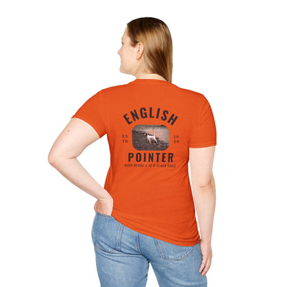 Vintage English Pointer T-Shirt — High Heads, 12 O'Clock Tails