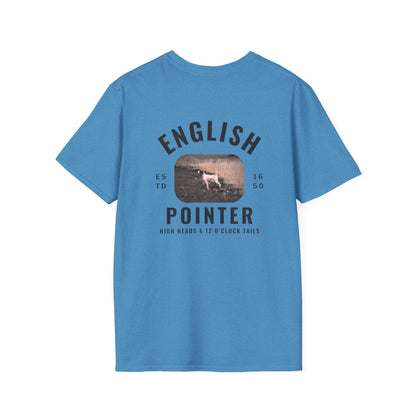 Vintage English Pointer T-Shirt — High Heads, 12 O'Clock Tails