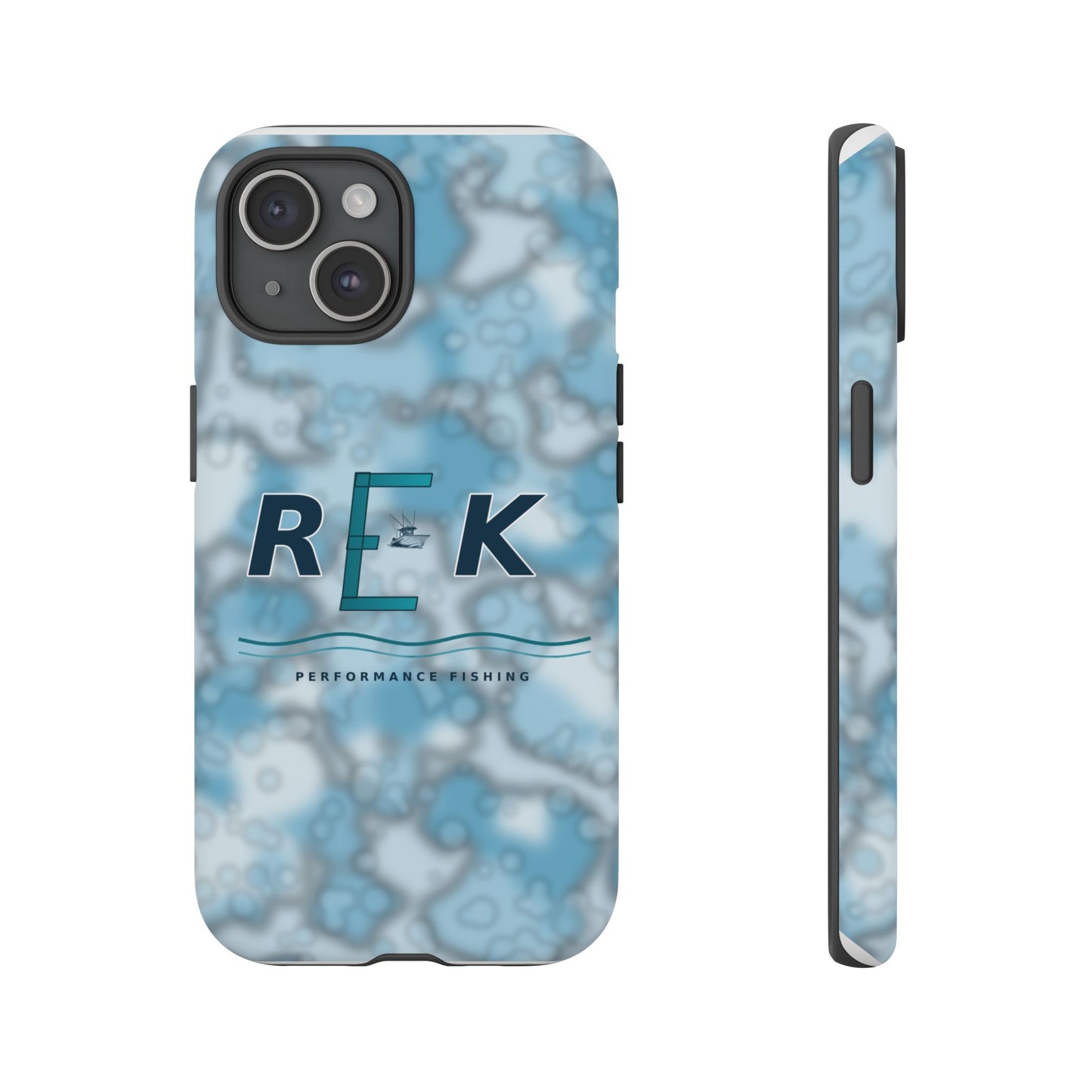 REK Blue Marble Camo Phone Case – Tough Protective iPhone & Samsung Cover