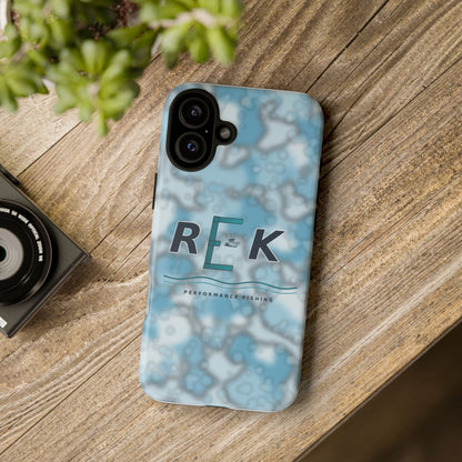 REK Blue Marble Camo Phone Case – Tough Protective iPhone & Samsung Cover