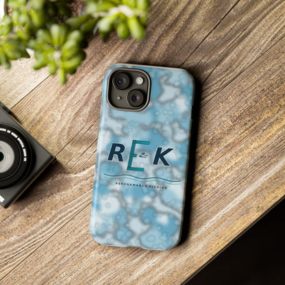 REK Blue Marble Camo Phone Case – Tough Protective iPhone & Samsung Cover