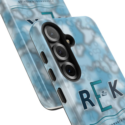 REK Blue Marble Camo Phone Case – Tough Protective iPhone & Samsung Cover