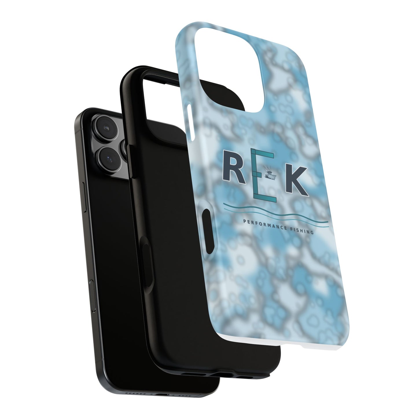 REK Blue Marble Camo Phone Case – Tough Protective iPhone & Samsung Cover