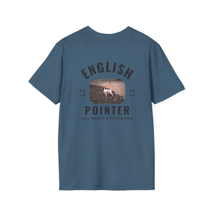 Vintage English Pointer T-Shirt — High Heads, 12 O'Clock Tails