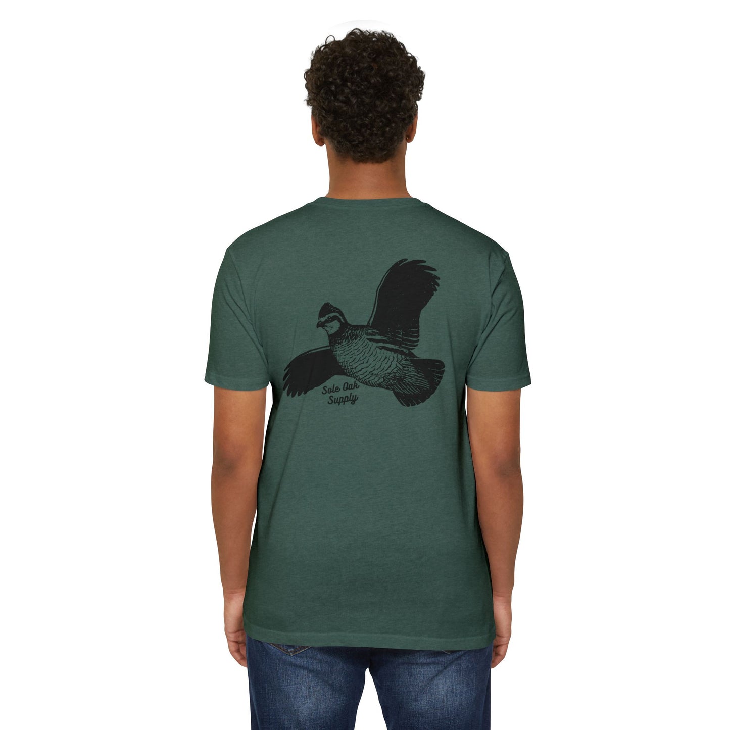 Quail Flying Cotton Poly Blend T shirt 12 Colors