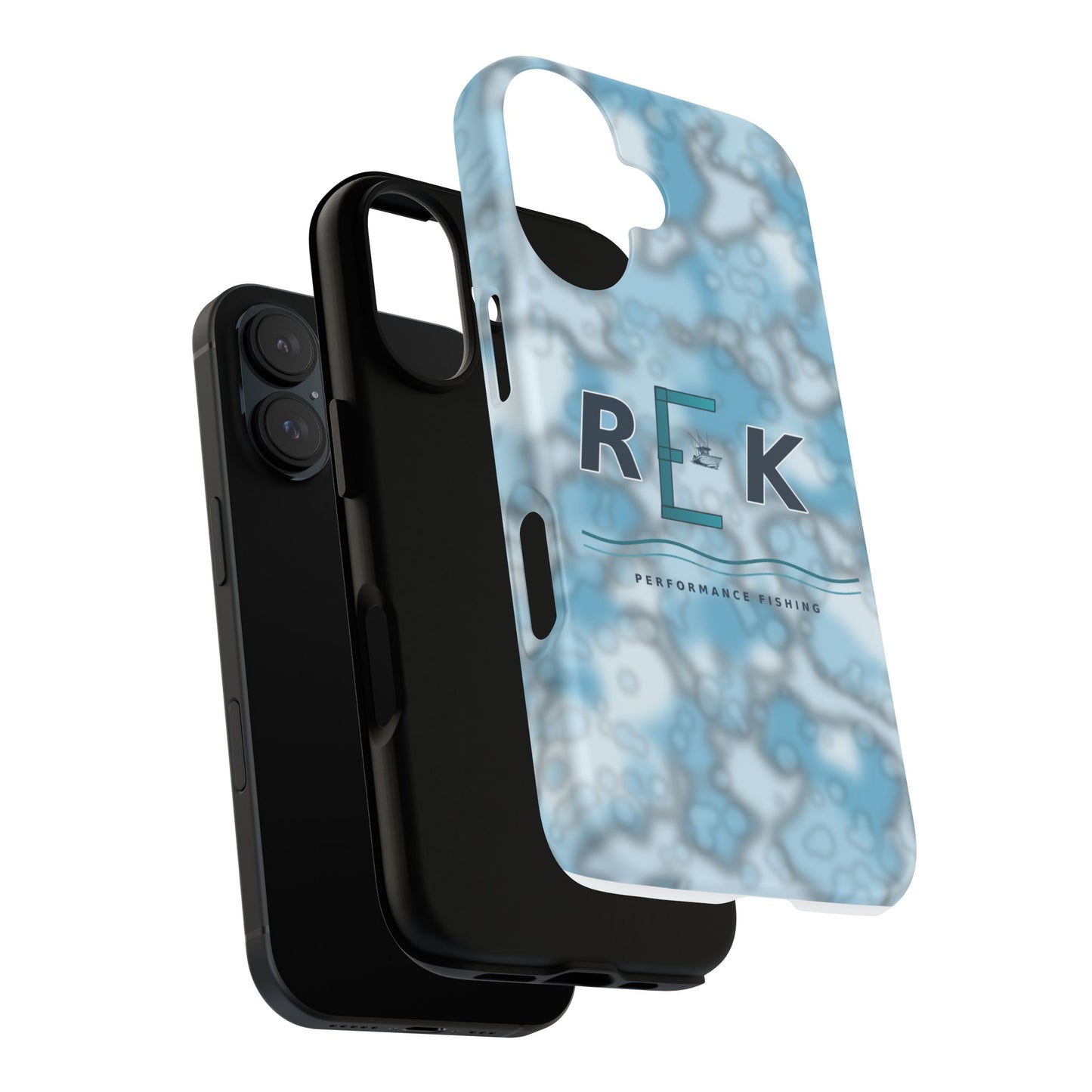 REK Blue Marble Camo Phone Case – Tough Protective iPhone & Samsung Cover