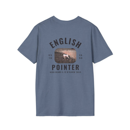 Vintage English Pointer T-Shirt — High Heads, 12 O'Clock Tails