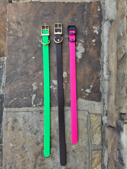 1" Biothane Dog Collar with D-Ring — Super Heavy Beta
