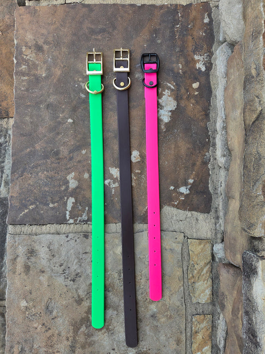1" Biothane Dog Collar with D-Ring — Super Heavy Beta
