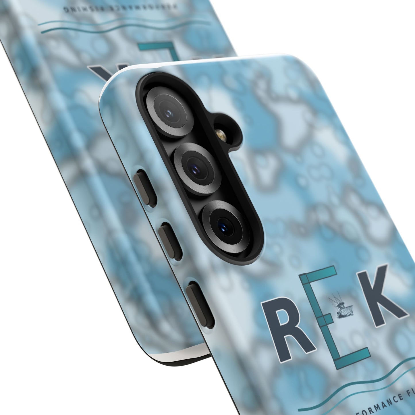 REK Blue Marble Camo Phone Case – Tough Protective iPhone & Samsung Cover