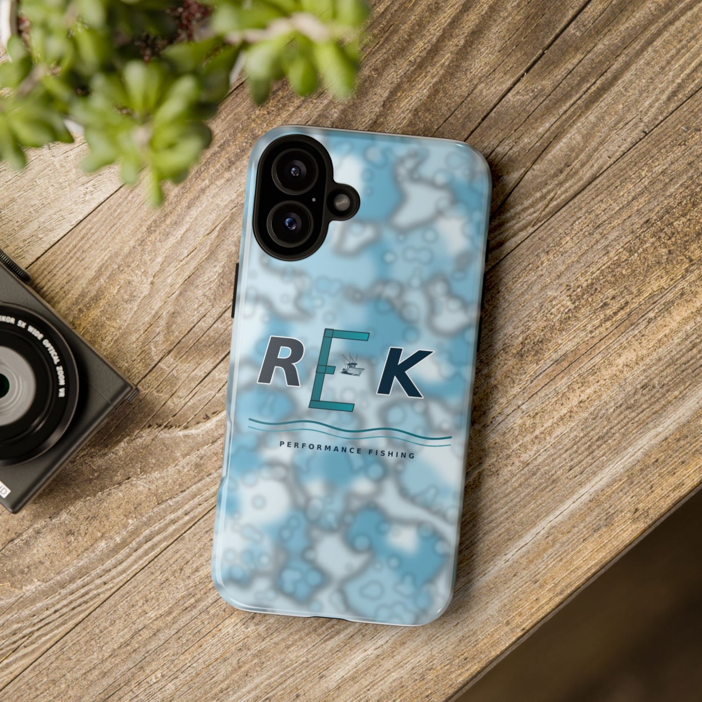 REK Blue Marble Camo Phone Case – Tough Protective iPhone & Samsung Cover