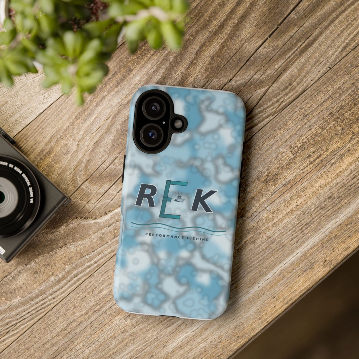 REK Blue Marble Camo Phone Case – Tough Protective iPhone & Samsung Cover
