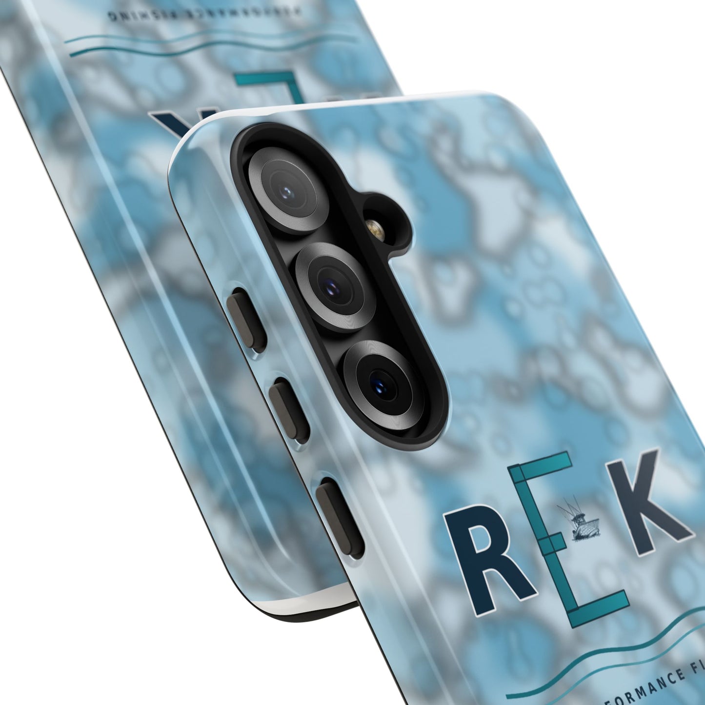REK Blue Marble Camo Phone Case – Tough Protective iPhone & Samsung Cover