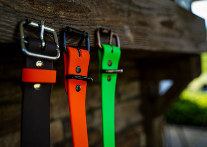 Sportsman Biothane belt in electric green