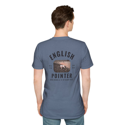 Vintage English Pointer T-Shirt — High Heads, 12 O'Clock Tails