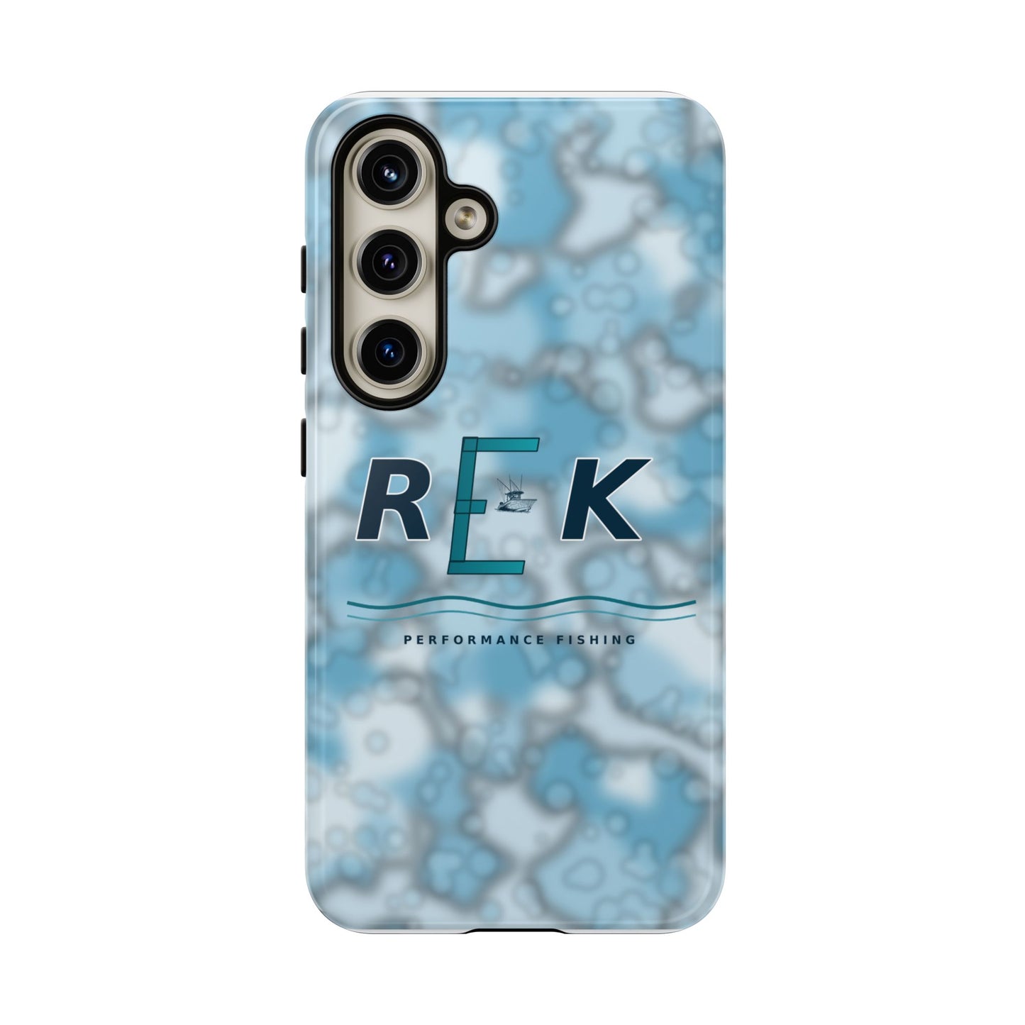 REK Blue Marble Camo Phone Case – Tough Protective iPhone & Samsung Cover
