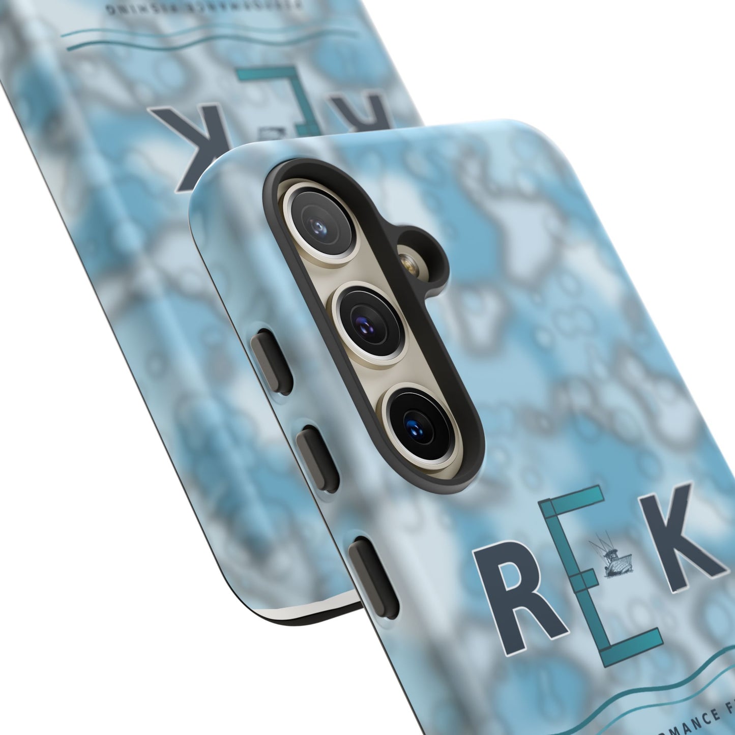 REK Blue Marble Camo Phone Case – Tough Protective iPhone & Samsung Cover