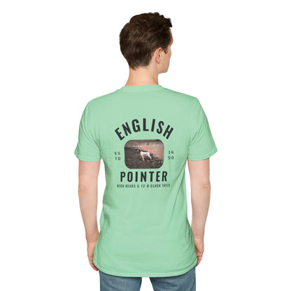 Vintage English Pointer T-Shirt — High Heads, 12 O'Clock Tails