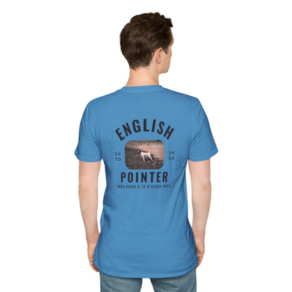 Vintage English Pointer T-Shirt — High Heads, 12 O'Clock Tails