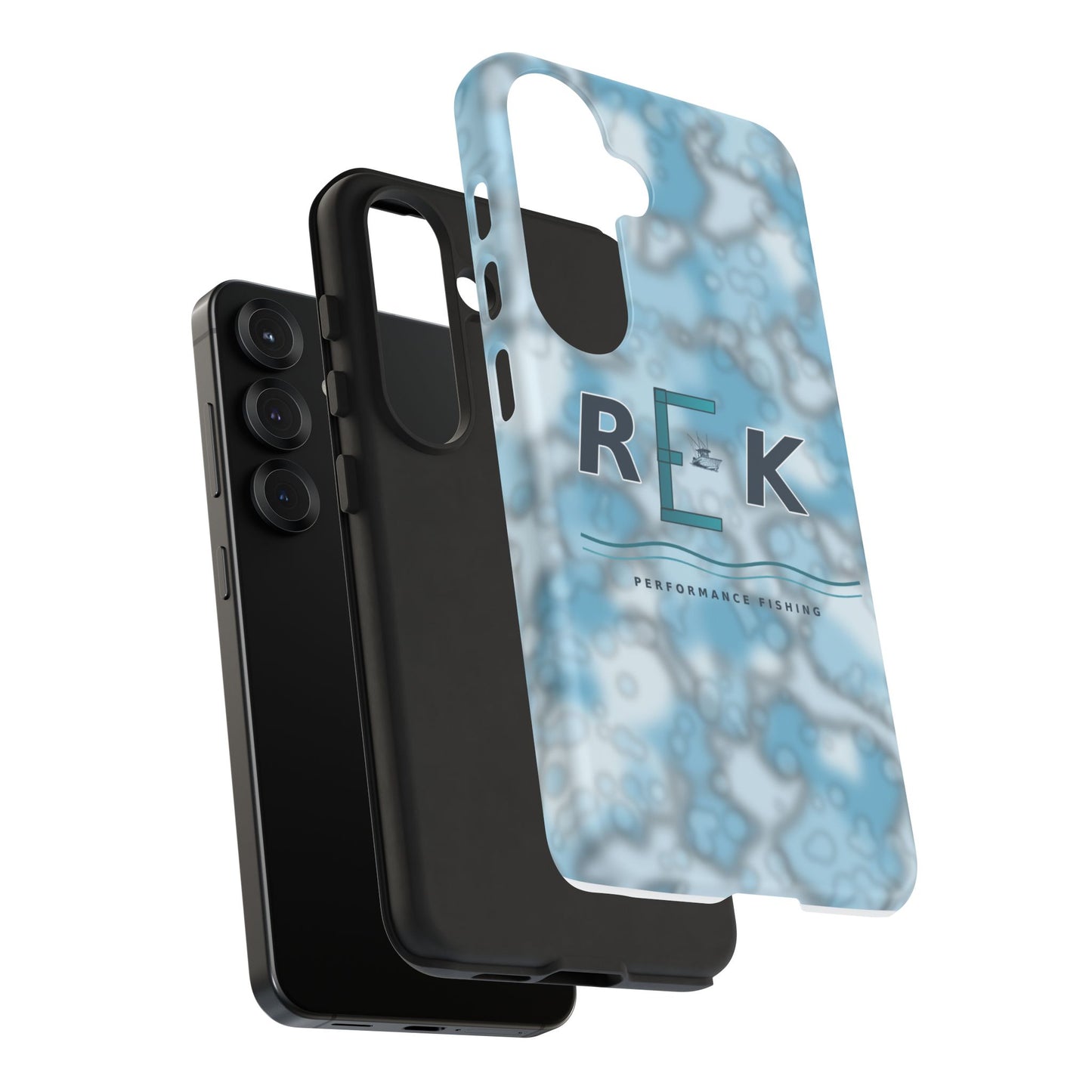 REK Blue Marble Camo Phone Case – Tough Protective iPhone & Samsung Cover