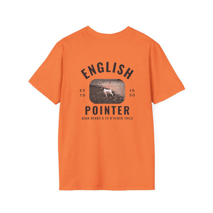 Vintage English Pointer T-Shirt — High Heads, 12 O'Clock Tails