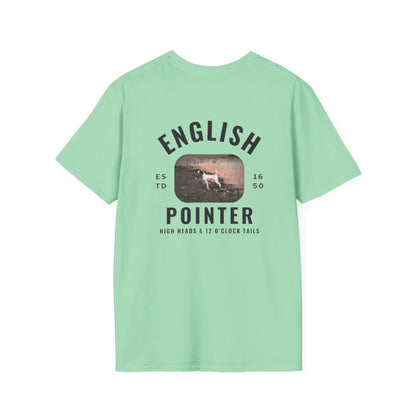 Vintage English Pointer T-Shirt — High Heads, 12 O'Clock Tails