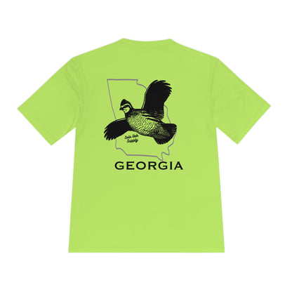 Georgia Quail Performance T-Shirt — Moisture-Wicking Polyester