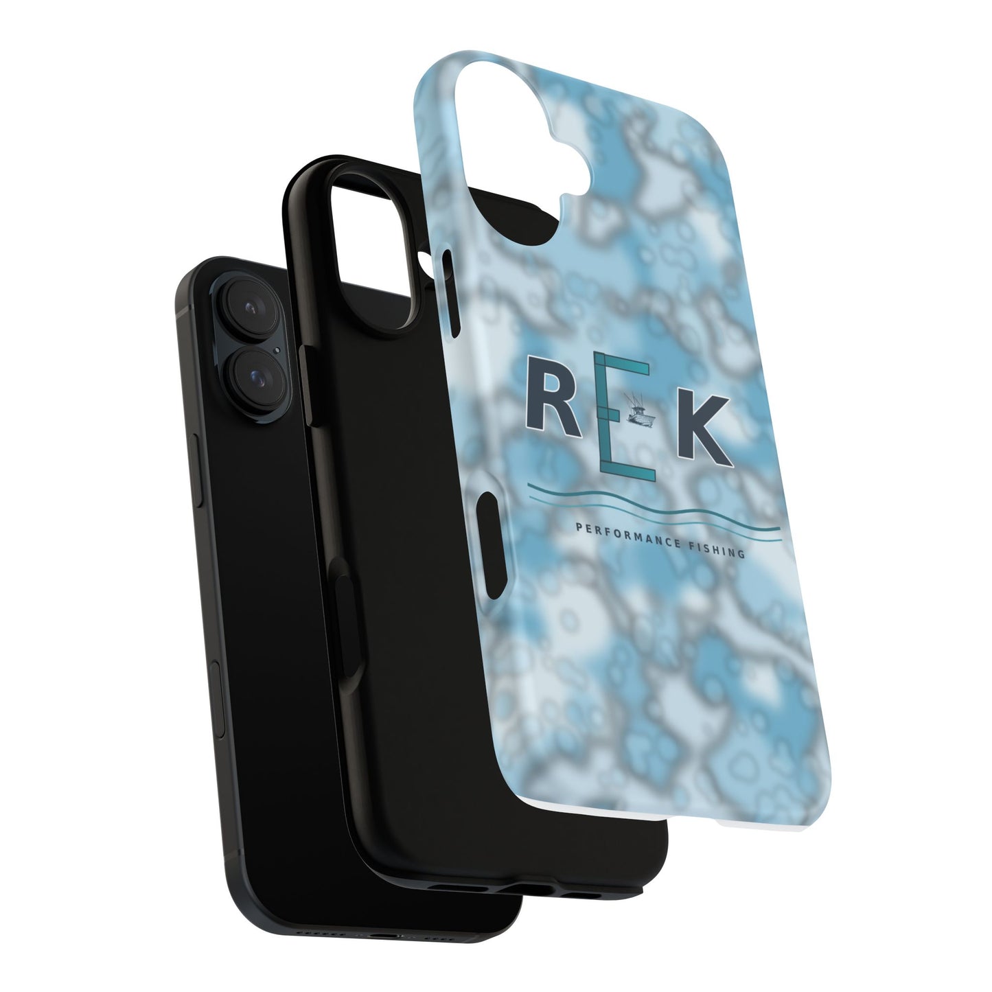 REK Blue Marble Camo Phone Case – Tough Protective iPhone & Samsung Cover