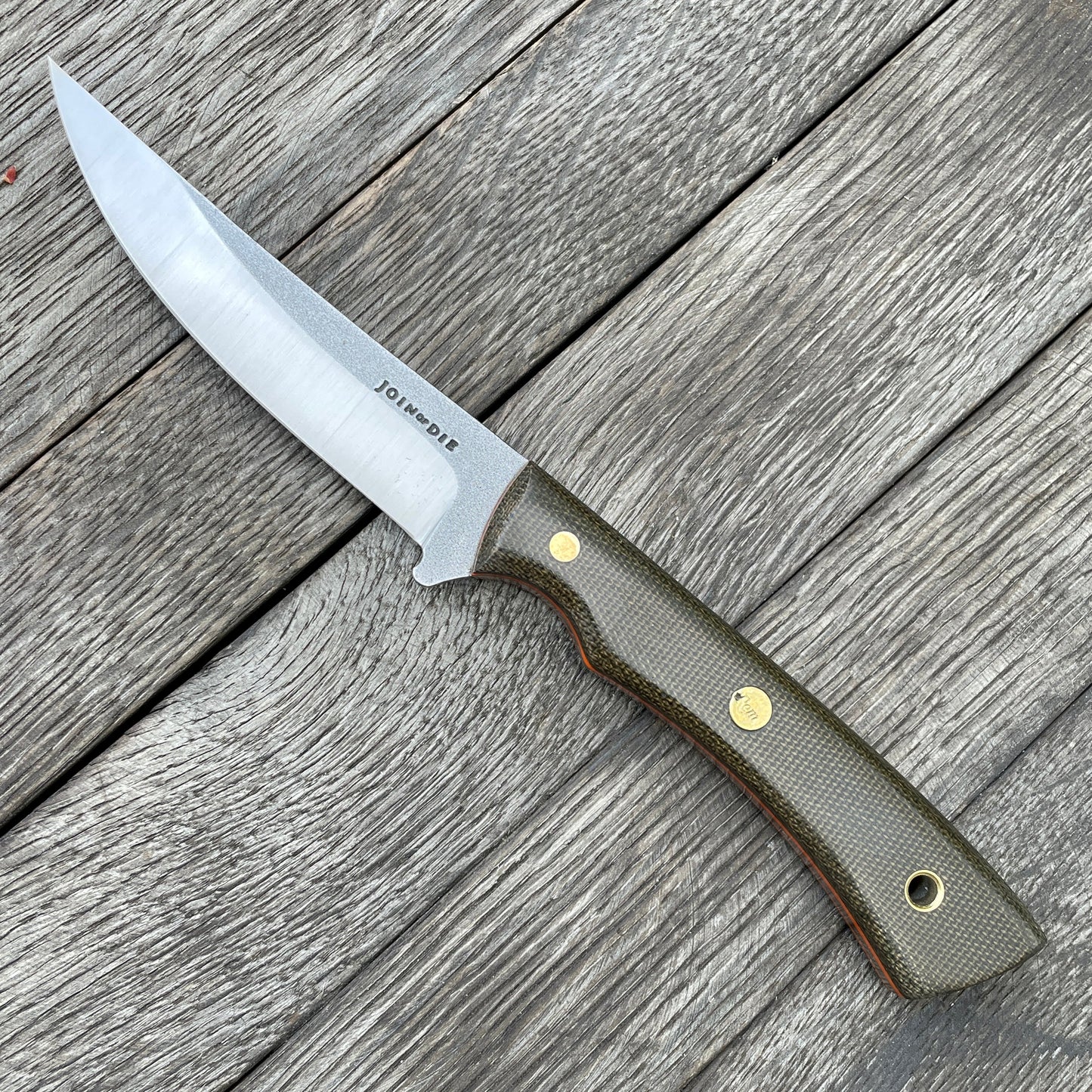 Join or Die Bird & Trout Fixed Blade