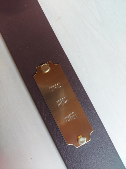 Personalized Engraved brass tag for Belts or 1" Collars