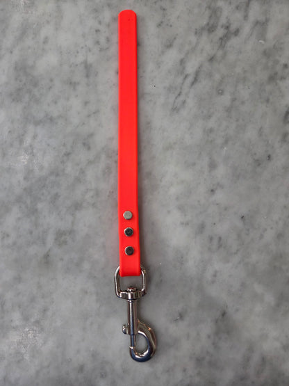 Biothane Training Tab — French or Bolt Snap, No Loop