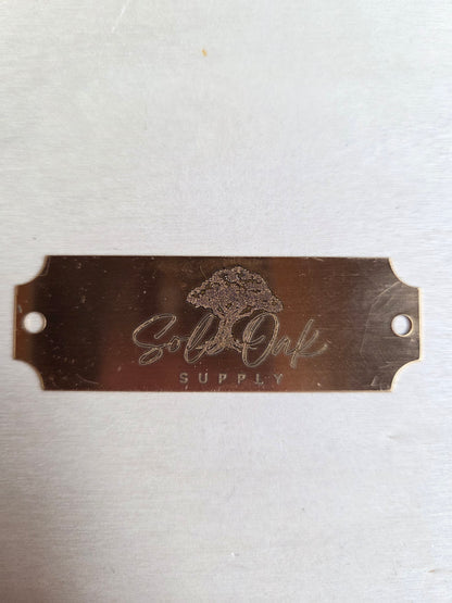 Personalized Engraved brass tag for Belts or 1" Collars