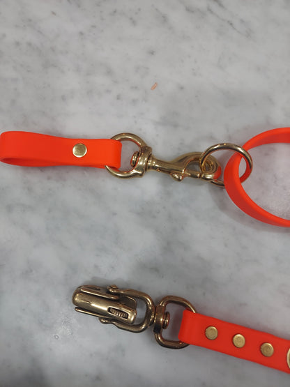 Medium Handlers Leash With Quick Release Brass Snaps 4 Colors