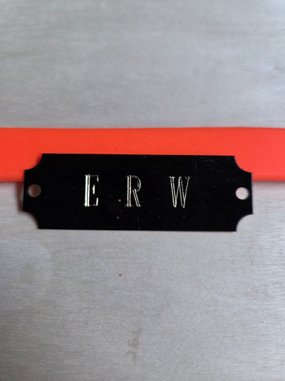 Personalized Engraved brass tag for Belts or 1" Collars