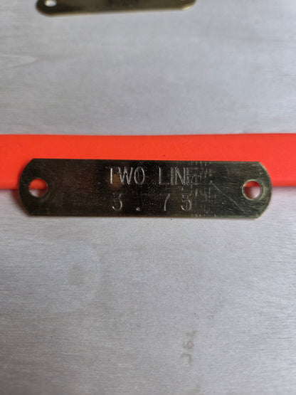 Personalized Engraved brass tag for 1" Collars (3/4" Tag)