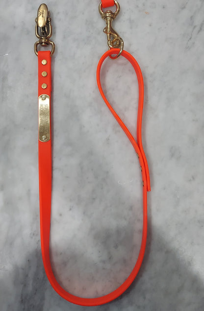Short Handlers Leash with Brass quick release snap 4 colors